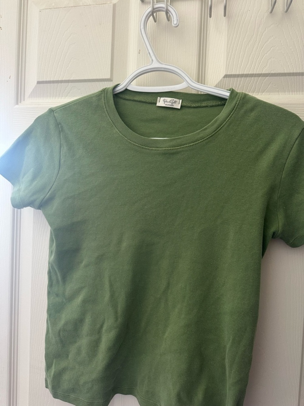 Brandy Melville Olive Green Crewneck Short Sleeve Tee